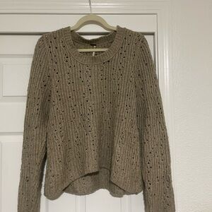 Free People Textured Tan Sweater